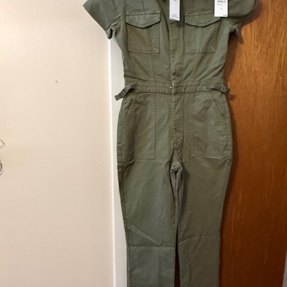 Good American Women's Fit For Success Green Utility Jumpsuit Size SMALL-NWT - Picture 3 of 8
